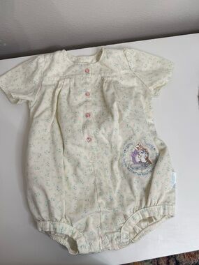 Peter Rabbit & Friends Baby Bubble Romper 24M Vintage Floral Cotton USA Cottage